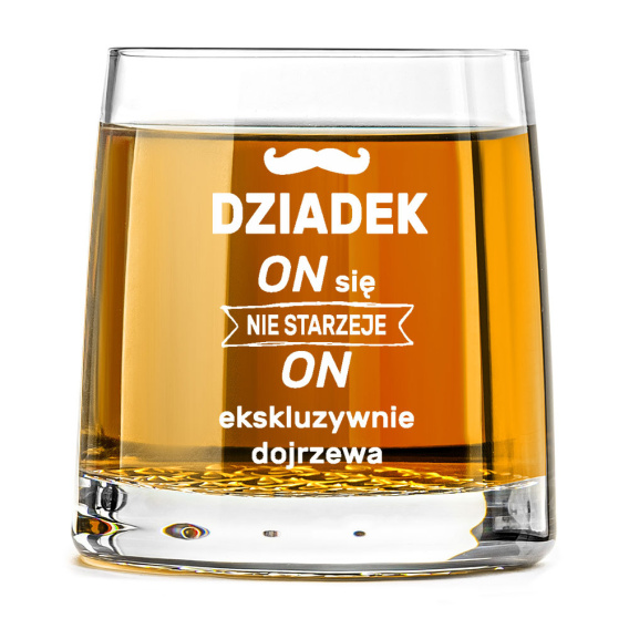 Szklanka do Whisky Krosno dla Dziadka prezent na Dzień Dziadka